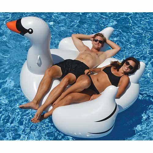 Giant Inflatable Swan Pool Float Toy