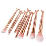 Coshine Rose Gold Unique Mermaid Makeup Brush Set