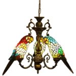 Parrot Chandelier Tiffany Style