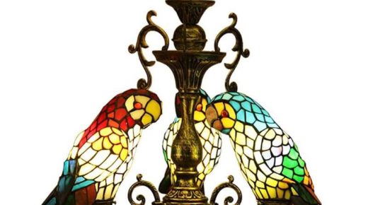 Parrot Chandelier Tiffany Style