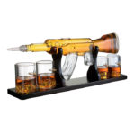 Gun Decanter Set with Bullet Glasses