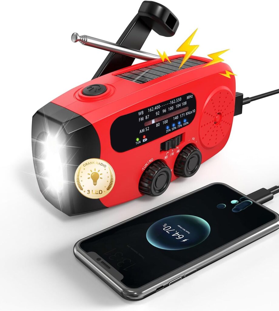 Emergency Hand Crank Flashlight Radio
