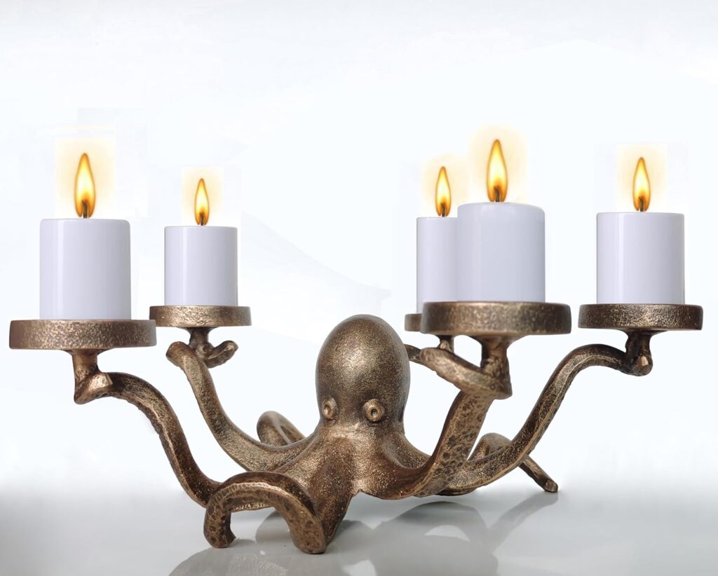 Ornate Octopus Tea Light Lamp